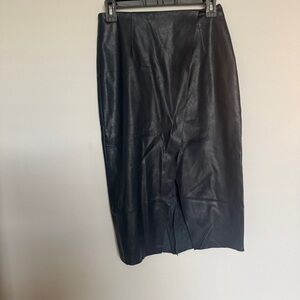 DO+BE Black Leather Pencil Skirt